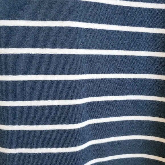 Brooks Brothers Cowl Neck Striped Cotton Blend Pullover Midi Dress Sz L - Picture 3 of 9